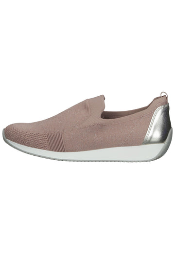 Slipper ara Slipper Leder/Textil Puder