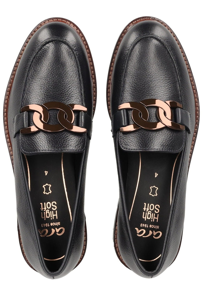 ara Slipper Leder Blau