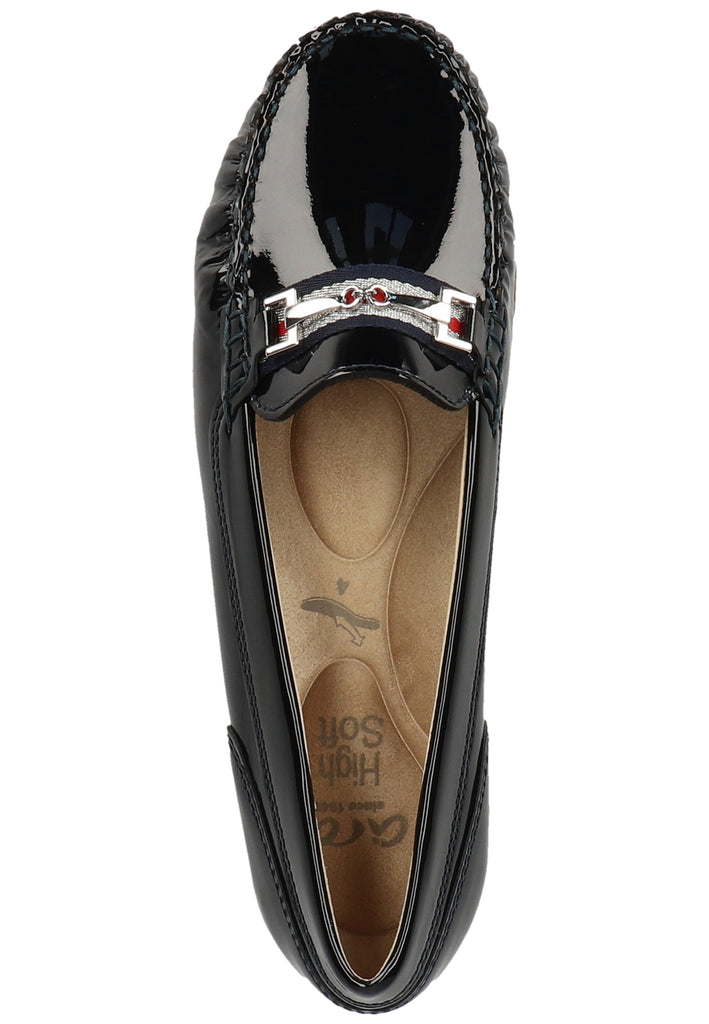 ara Slipper Leder Blau Lack