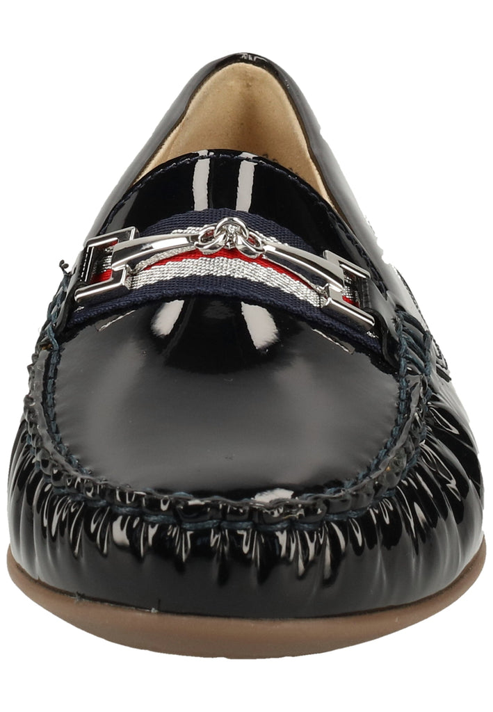 ara Slipper Leder Blau Lack