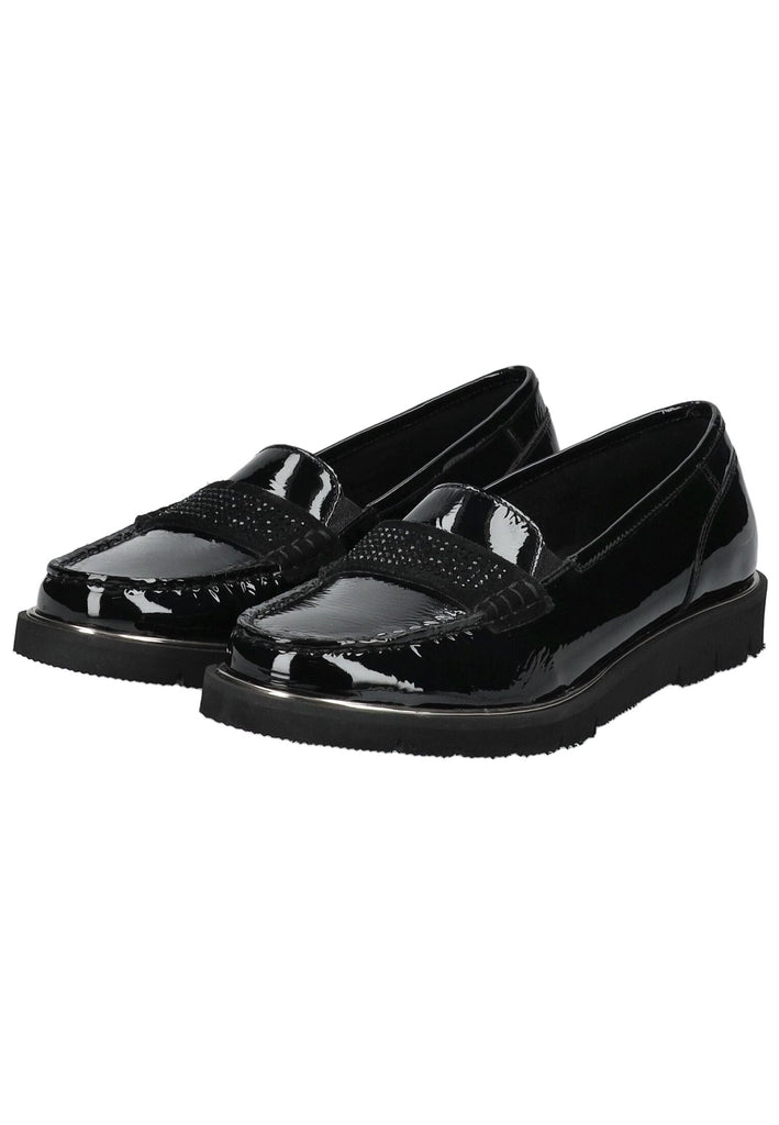 ara Slipper Leder Schwarz Lack