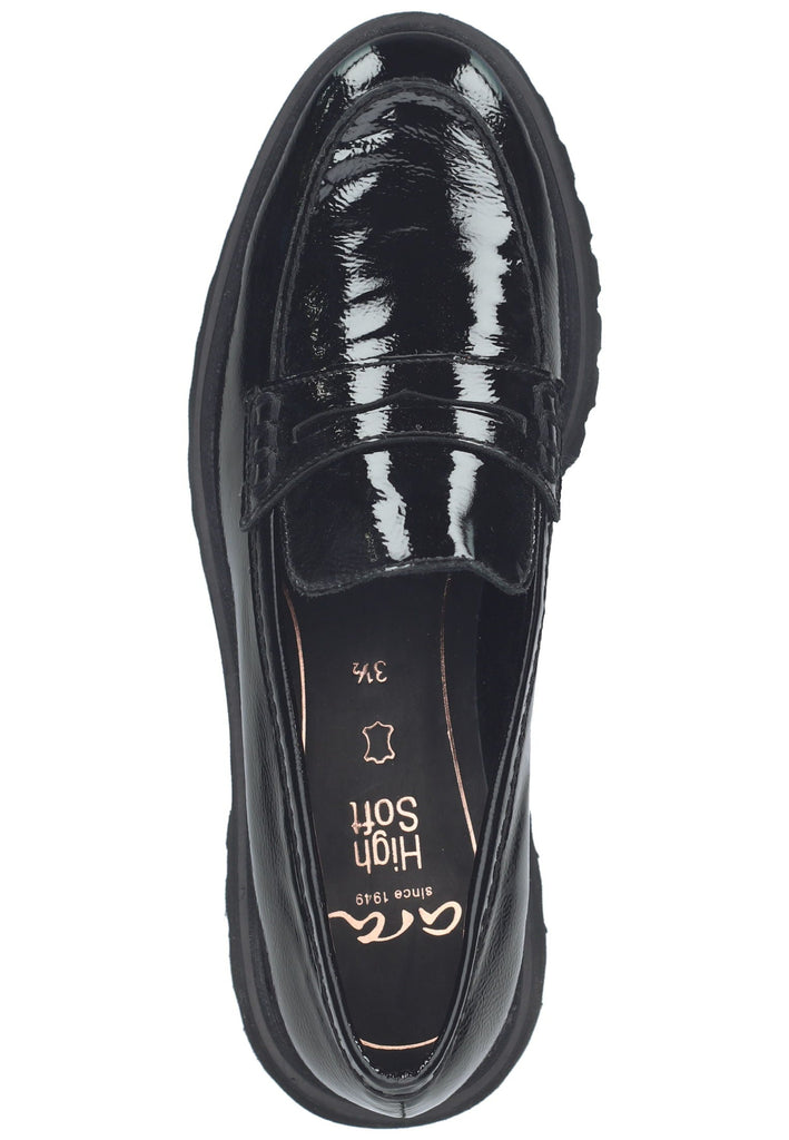 ara Slipper Leder Schwarz Lack