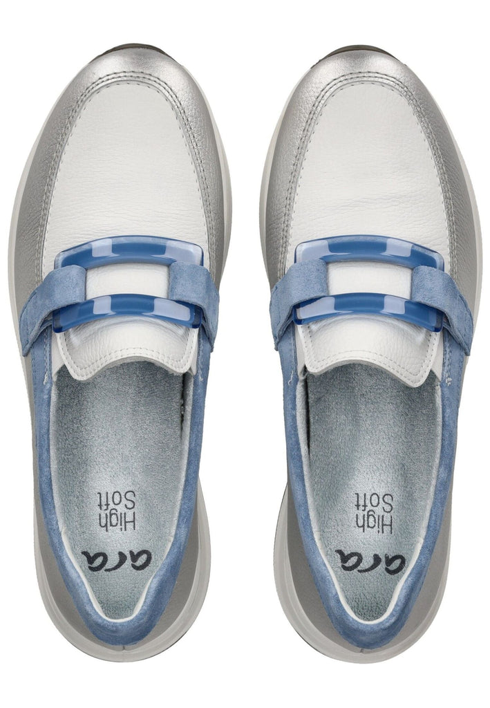 ara Slipper Leder Silber