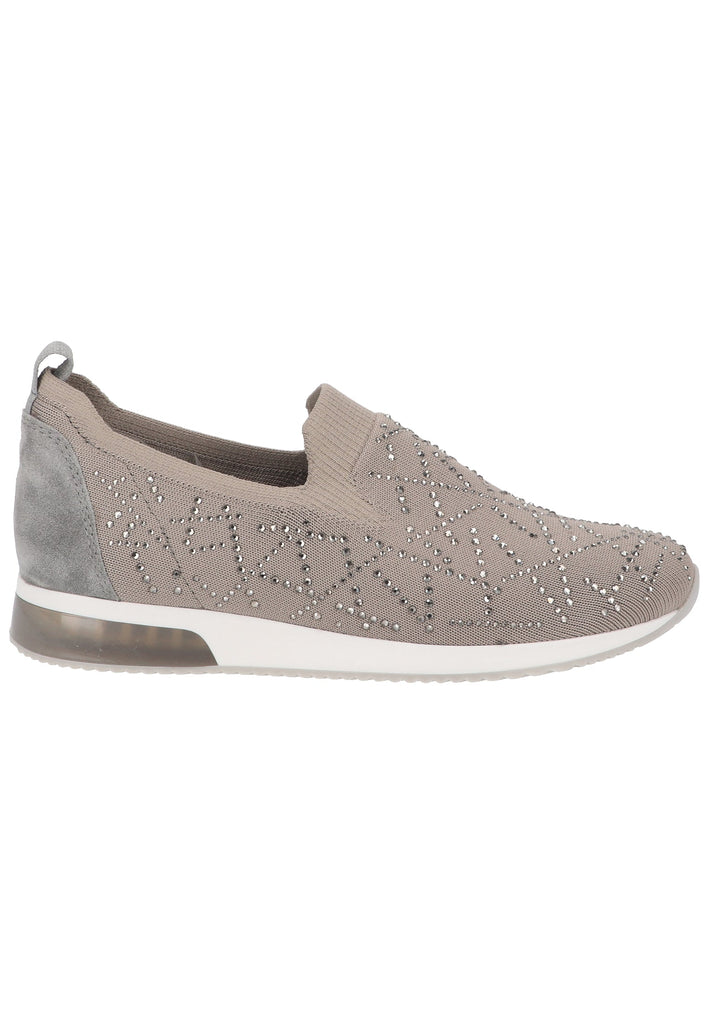 ara Slipper Leder/Textil Grau