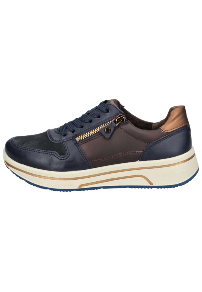 Sneaker ara Sneaker Glattleder Blau/Braun