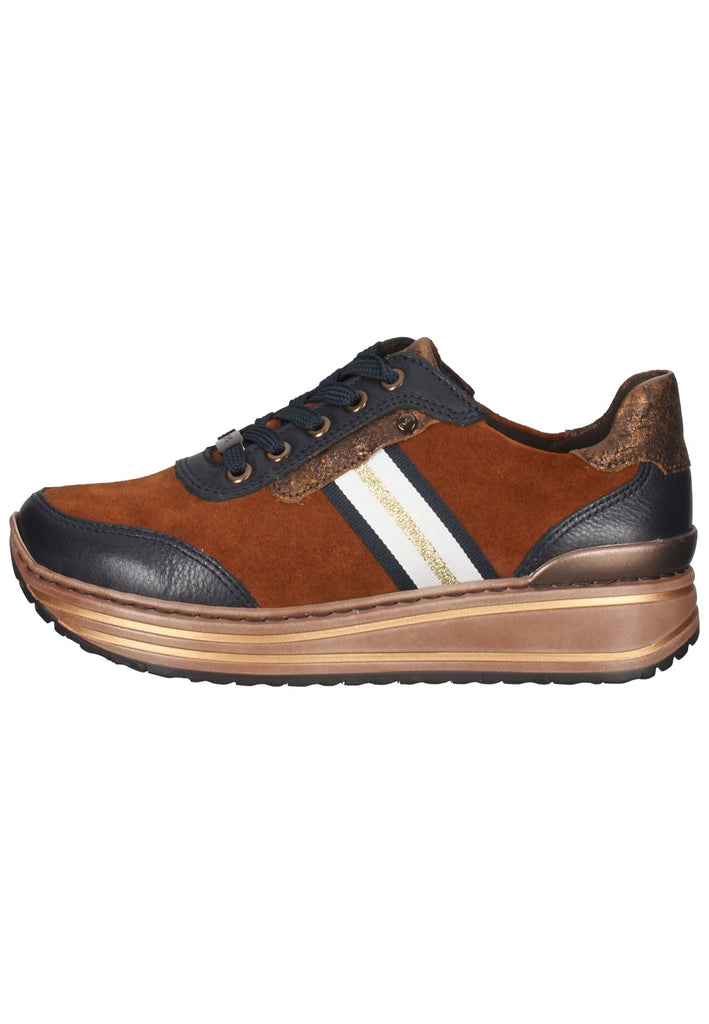 Sneaker ara Sneaker Glattleder Blau/Braun
