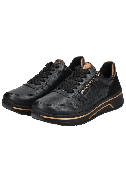 ara Sneaker Glattleder Schwarz/Braun
