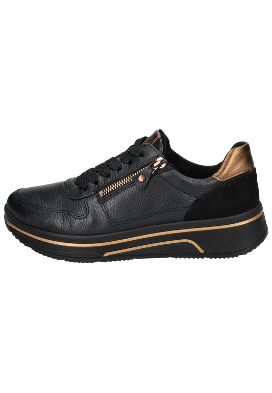 ara Sneaker Glattleder Schwarz/Braun