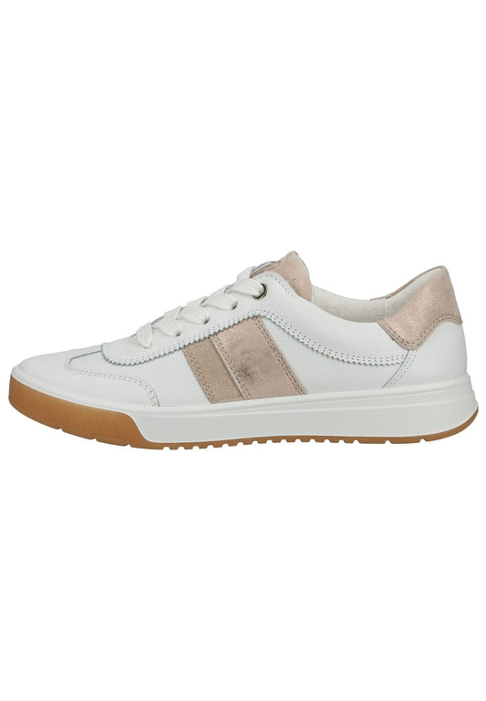 ara Sneaker Glattleder Weiß/Beige