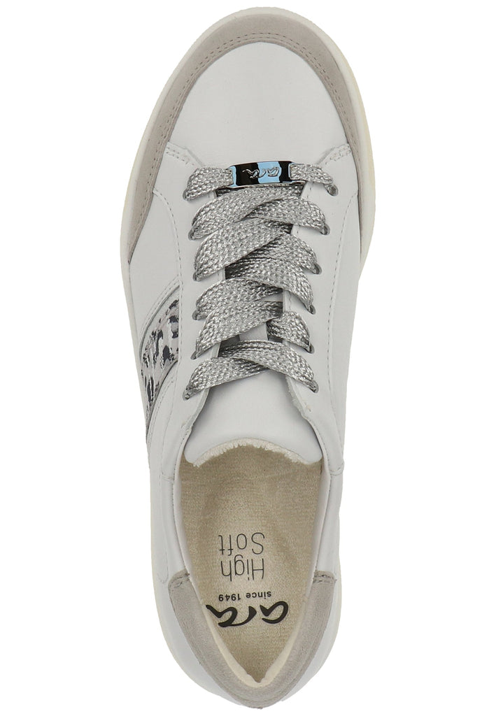 ara Sneaker Glattleder Weiß/Silber