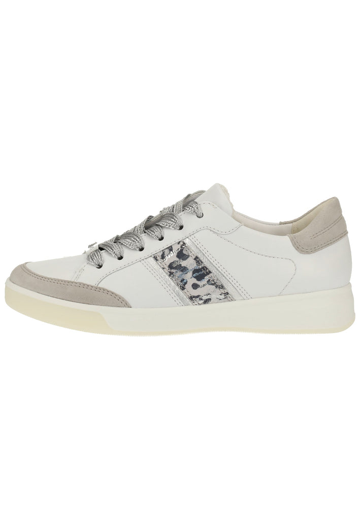 ara Sneaker Glattleder Weiß/Silber