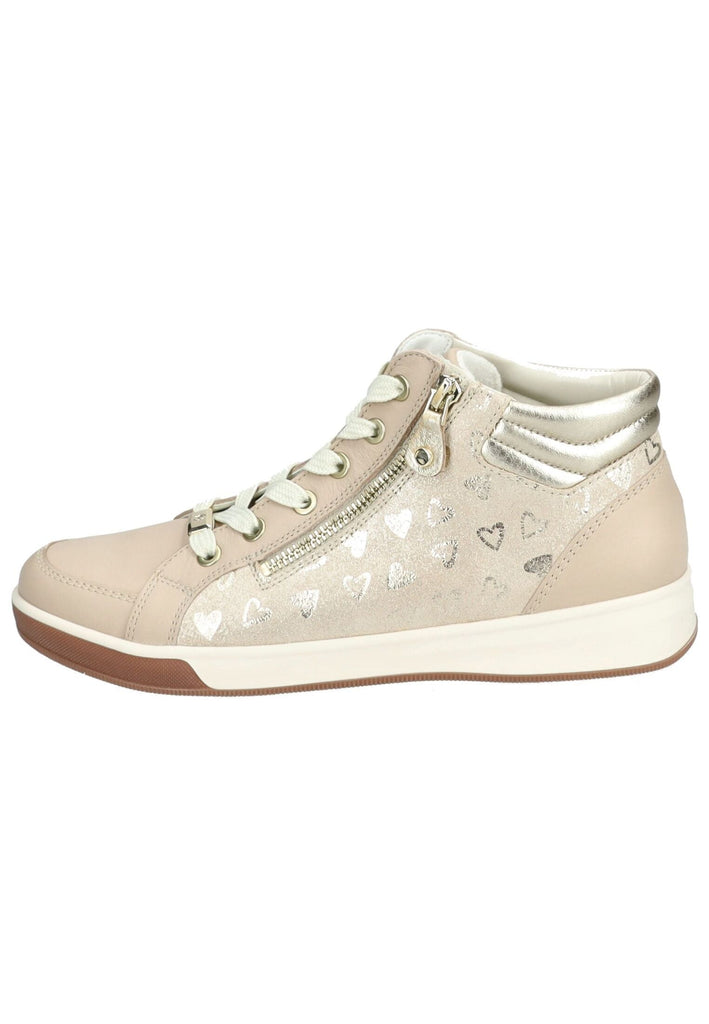 ara Sneaker Leder Beige/Gold