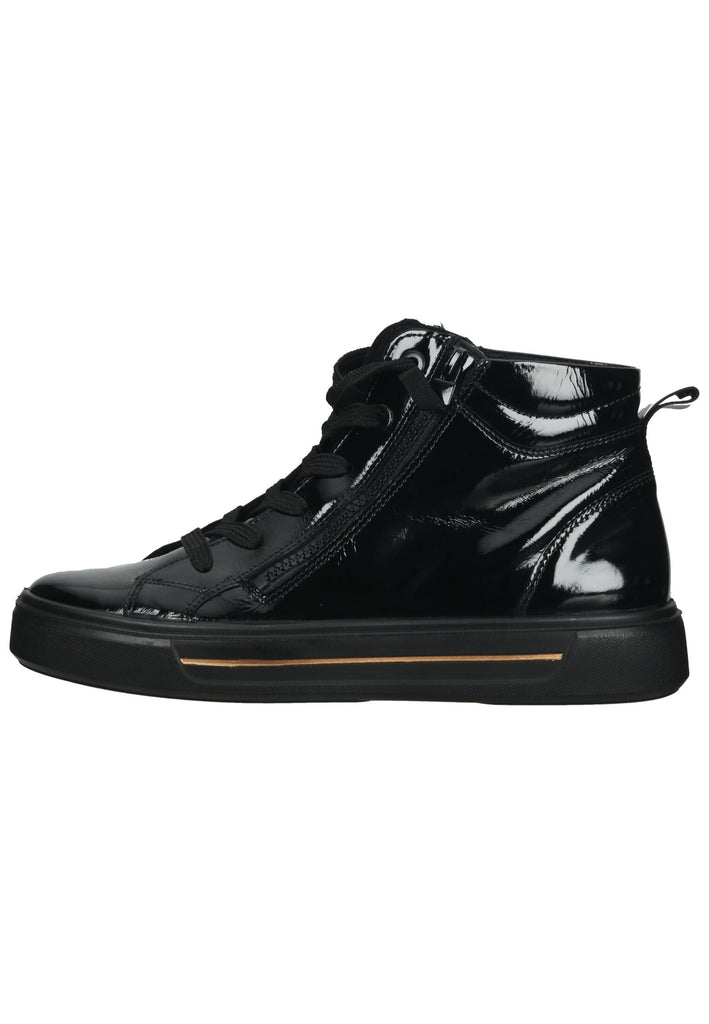 ara Sneaker Leder Schwarz Lack