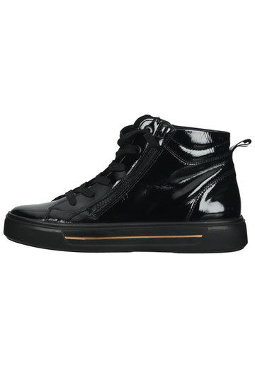 ara Sneaker Leder Schwarz Lack