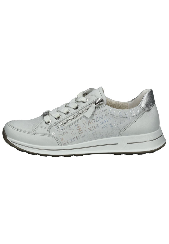 ara Sneaker Leder Silber/Weiß