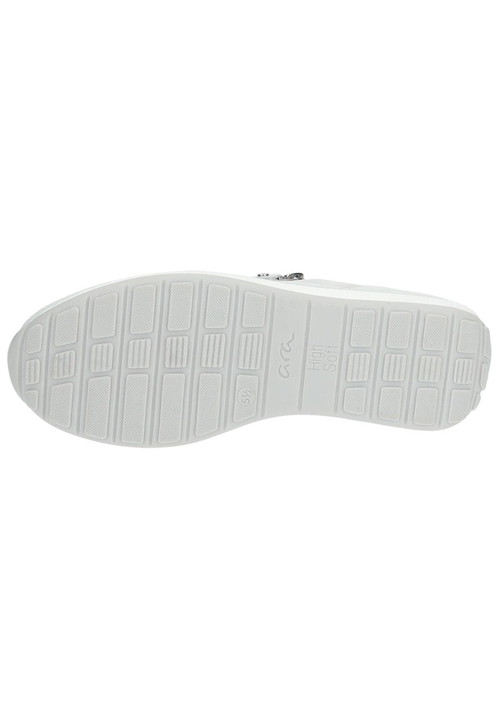 ara Sneaker Leder/Textil Weiß/Silber