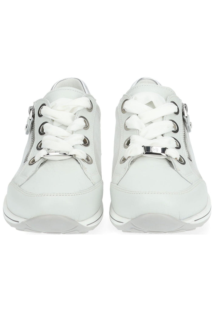 ara Sneaker Leder/Textil Weiß/Silber