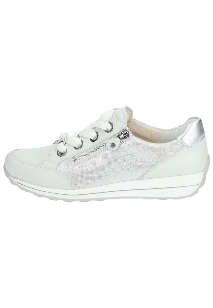 ara Sneaker Leder/Textil Weiß/Silber