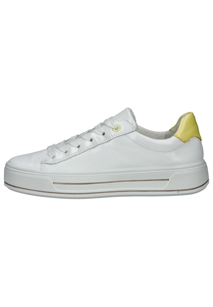 ara Sneaker Leder Weiß/Gelb