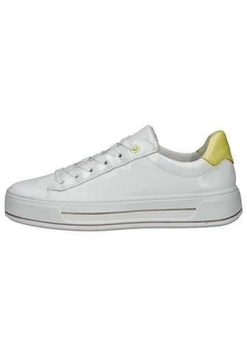 ara Sneaker Leder Weiß/Gelb