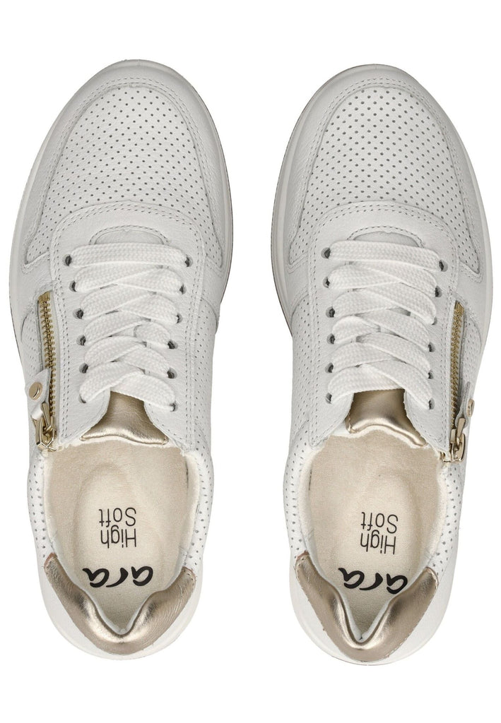ara Sneaker Leder Weiß/Gold