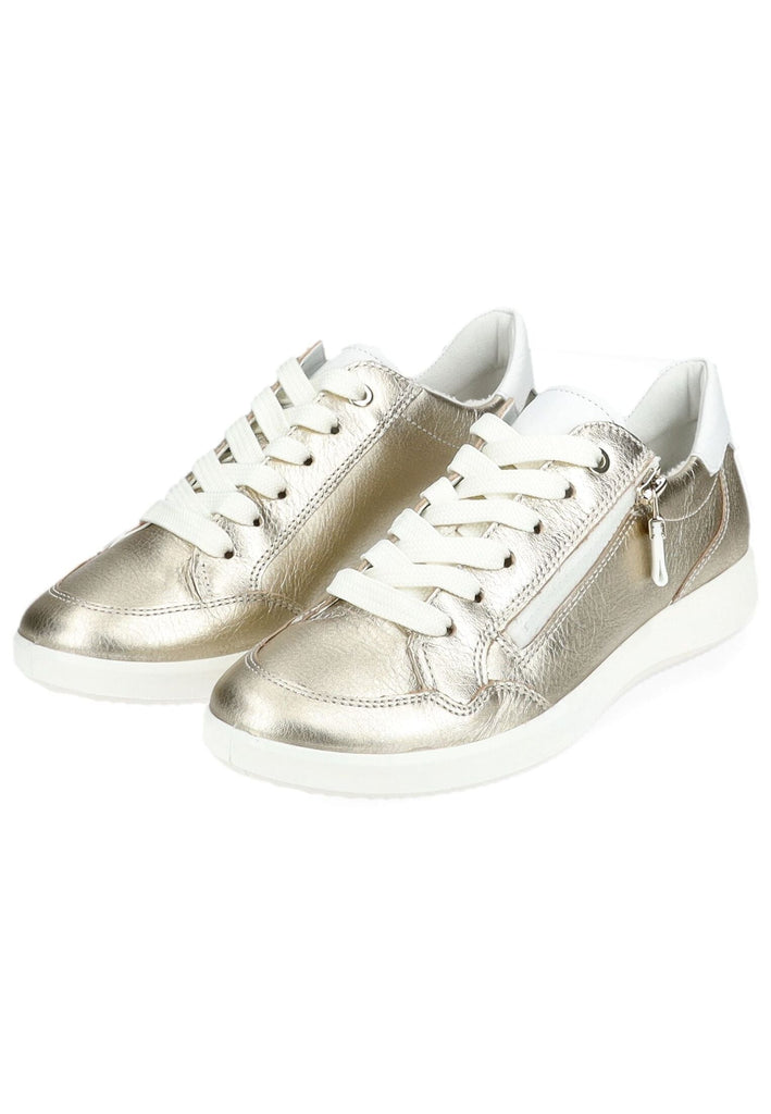 ara Sneaker Leder Weiß/Gold