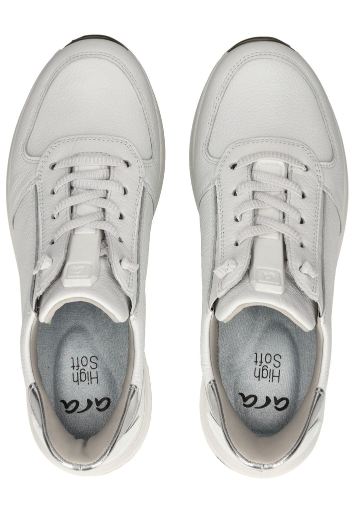 ara Sneaker Leder Weiß/Silber