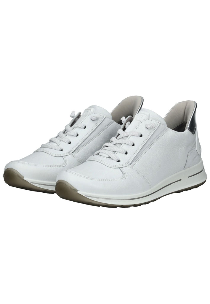 ara Sneaker Leder Weiß/Silber