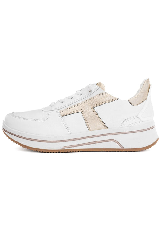 ara Sneaker Leder Weiß/Silber