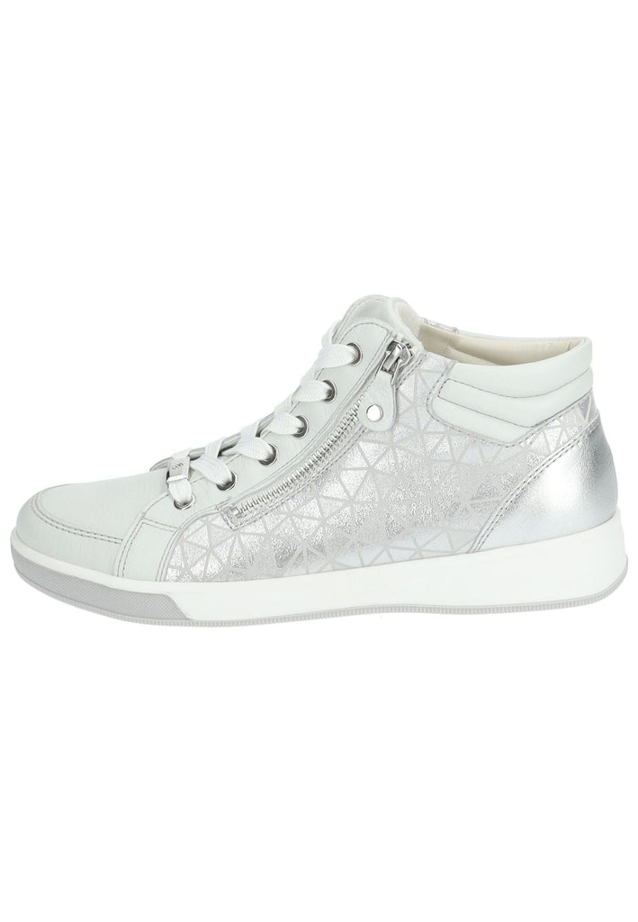 ara Sneaker Leder Weiß/Silber