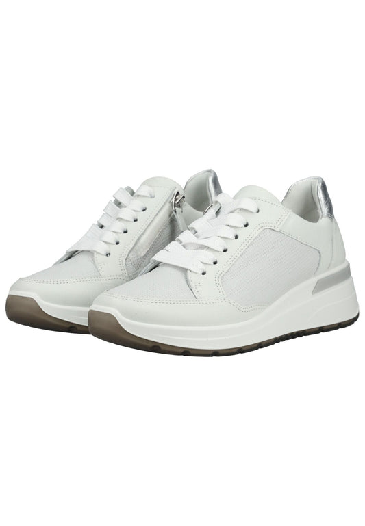 ara Sneaker Leder Weiß/Silber