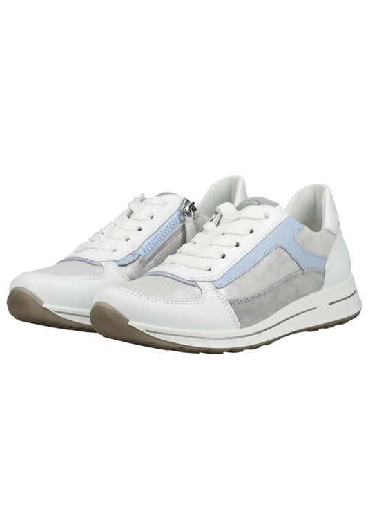 ara Sneaker Leder Weiß/Silber