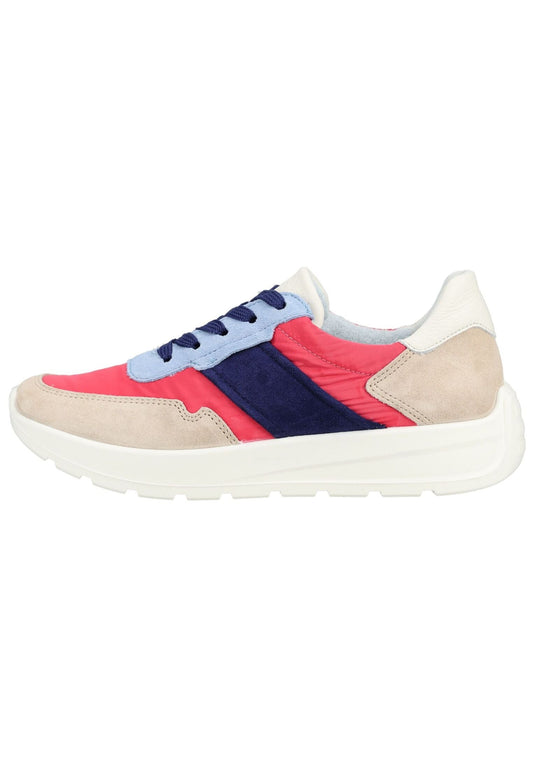 ara Sneaker Lederimitat Beige/Blau