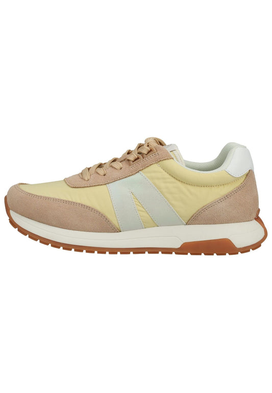 ara Sneaker Lederimitat/Textil Beige/Gelb