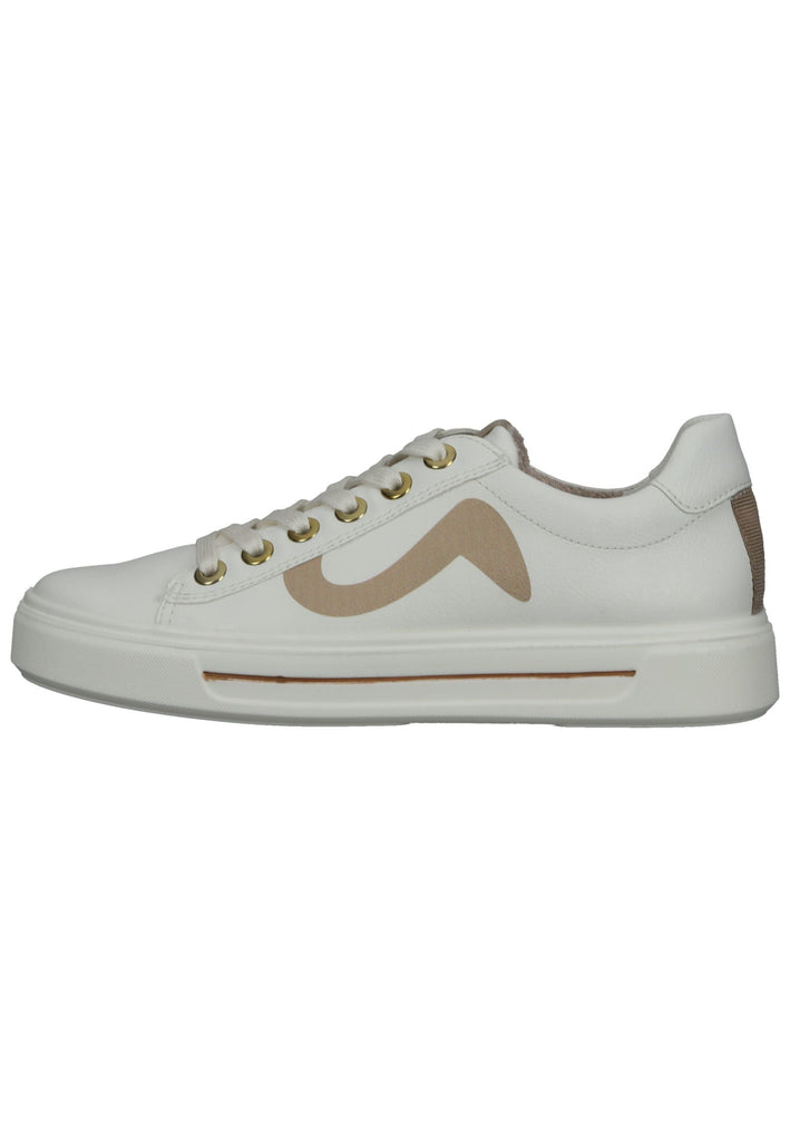 ara Sneaker Lederimitat Weiß/Braun