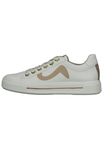 ara Sneaker Lederimitat Weiß/Braun