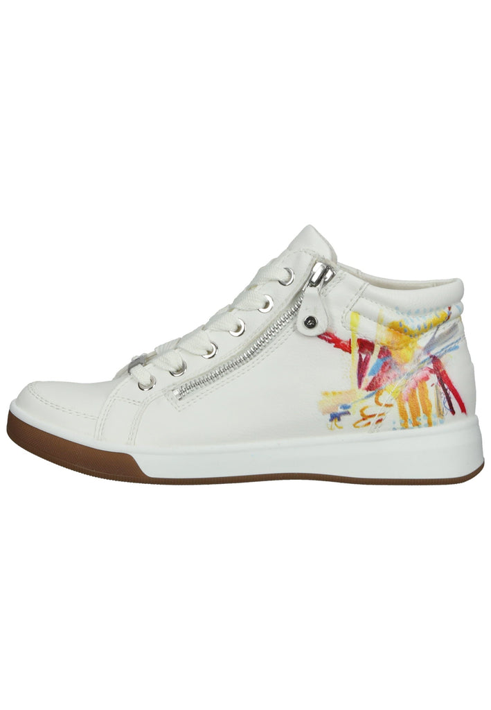 ara Sneaker Lederimitat Weiß Kombi