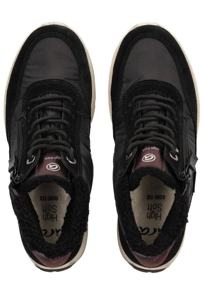 ara Sneaker Textil Schwarz/Braun Warmfutter