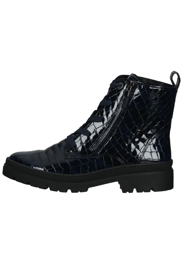 ara Stiefelette Leder Blau Lack