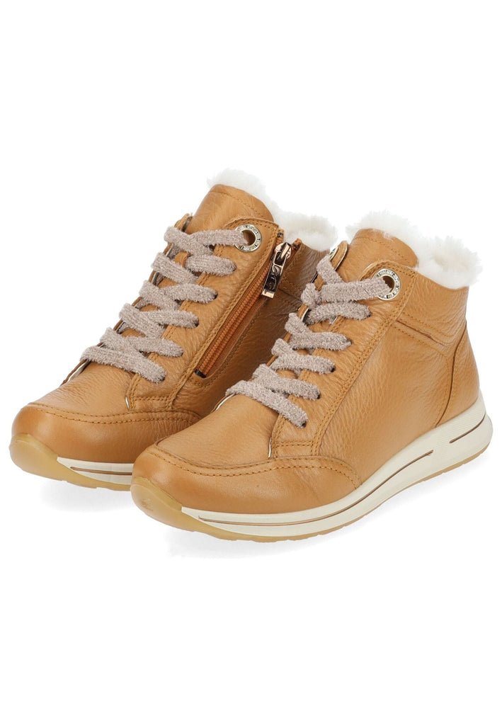 ara Stiefelette Leder Caramel Warmfutter