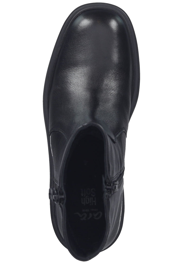 ara Stiefelette Leder Schwarz