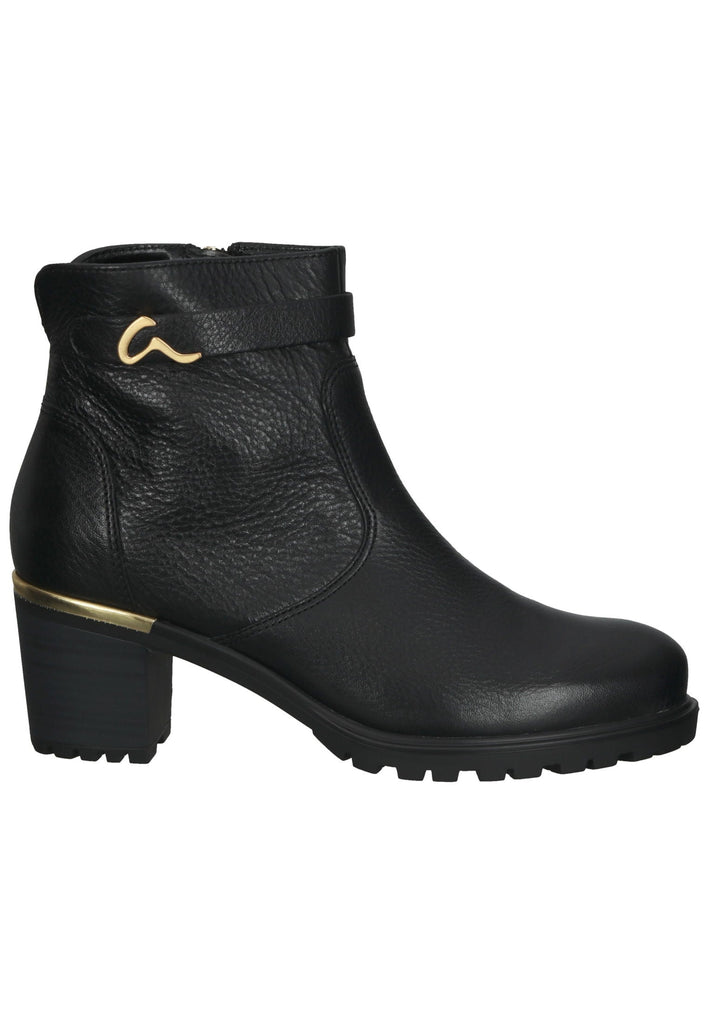 ara Stiefelette Leder Schwarz/Gold