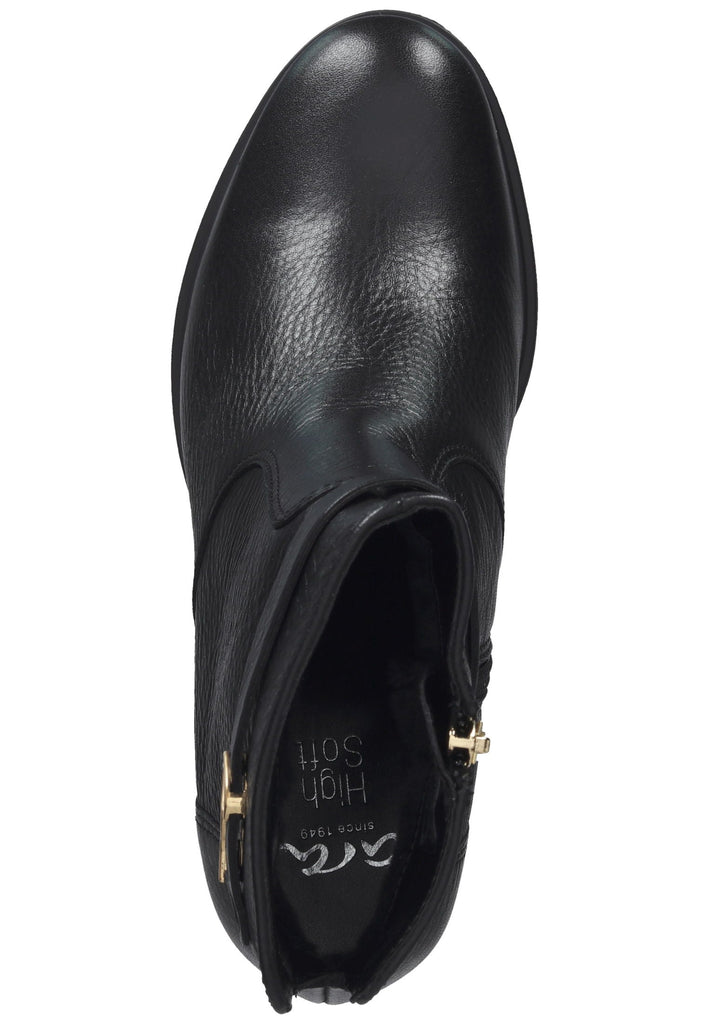 ara Stiefelette Leder Schwarz/Gold