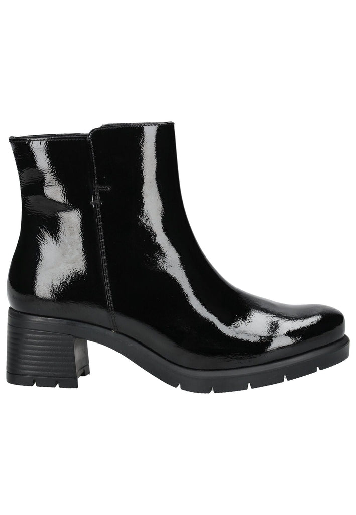 ara Stiefelette Leder Schwarz Lack