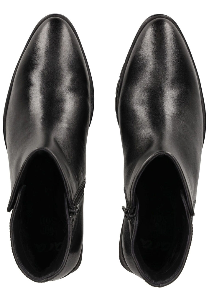 ara Stiefelette Leder Schwarz Lack