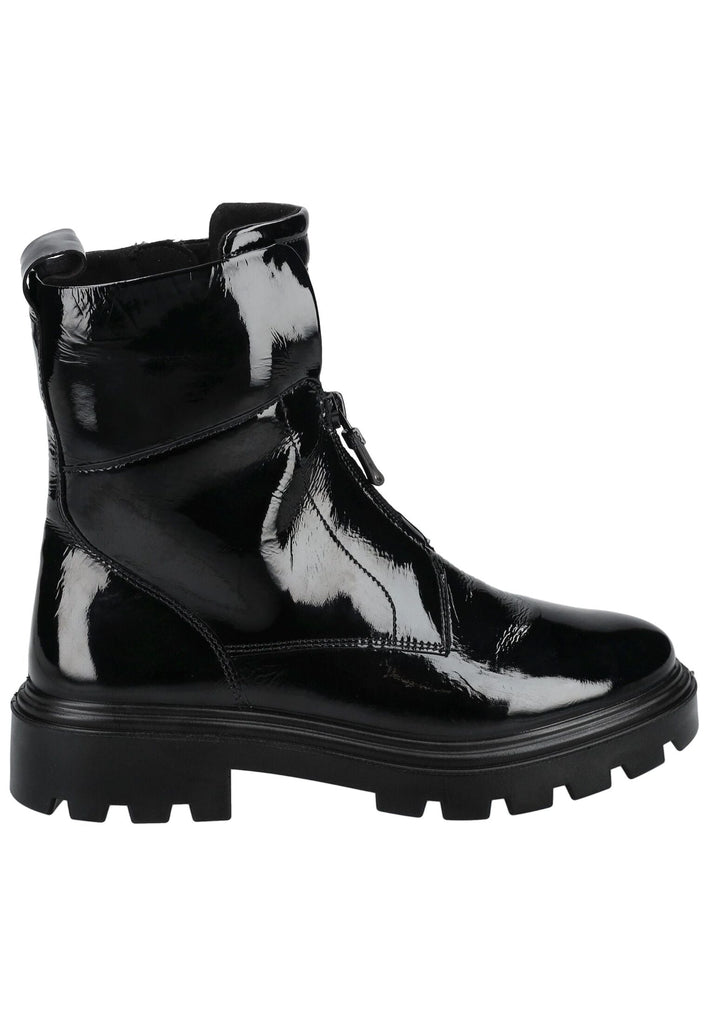 ara Stiefelette Leder Schwarz Lack