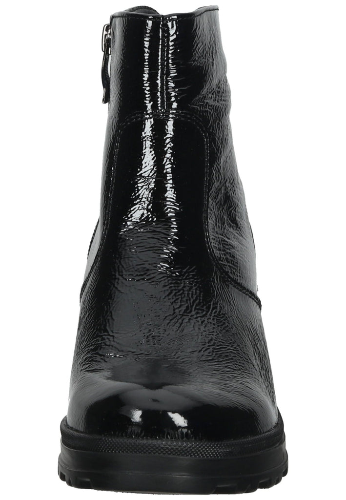 ara Stiefelette Leder Schwarz Lack