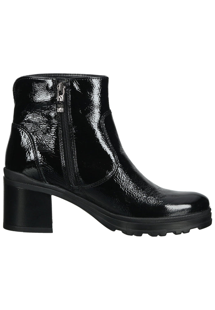 ara Stiefelette Leder Schwarz Lack