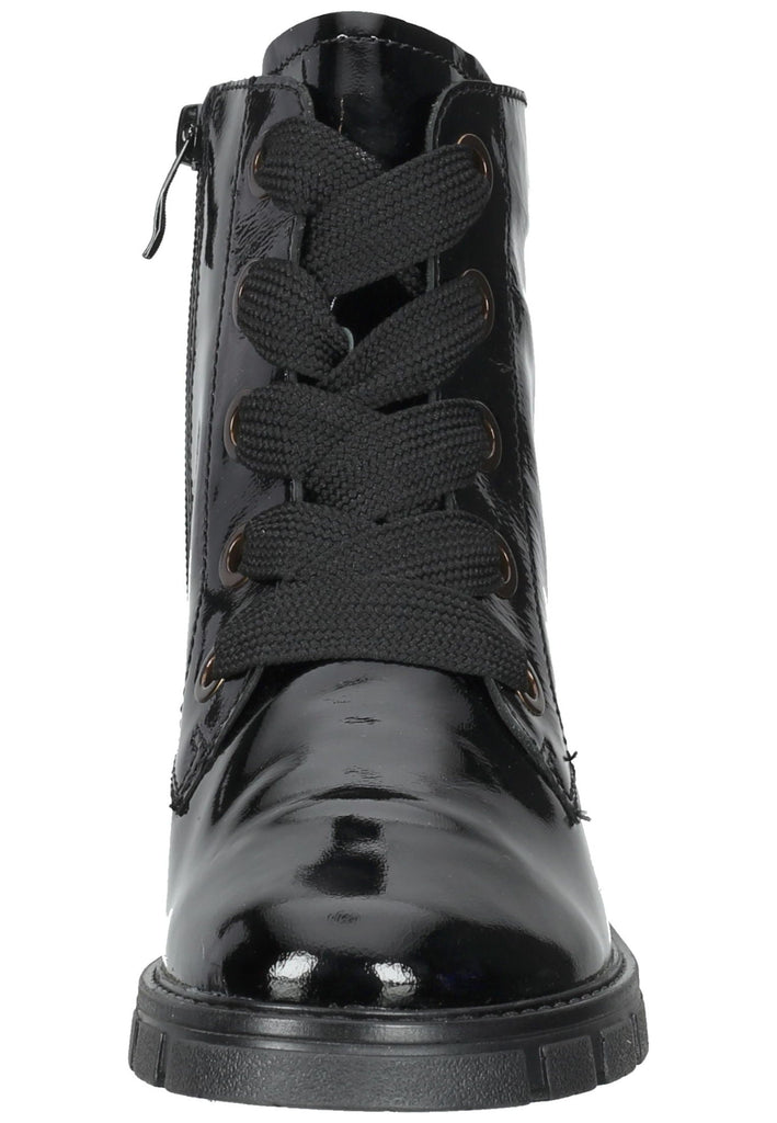 ara Stiefelette Leder Schwarz Lack