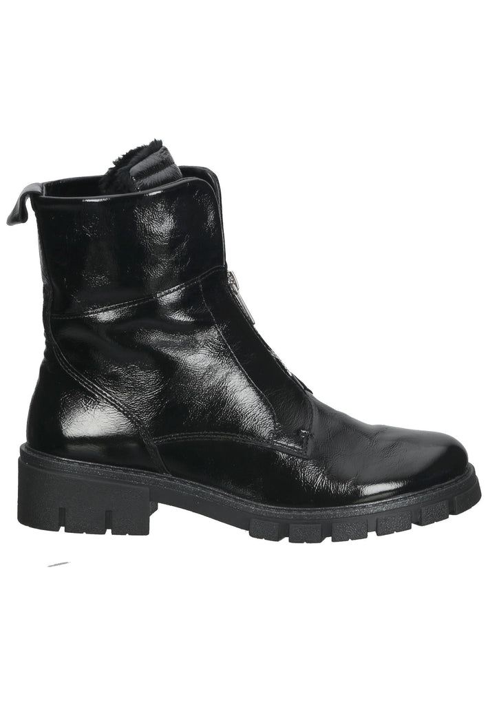 ara Stiefelette Leder Schwarz Lack Warmfutter